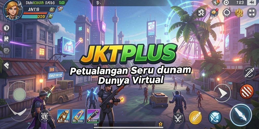 Tangkapan layar dari gameplay JKTPLUS yang menunjukkan aksi petualangan yang mendebarkan.